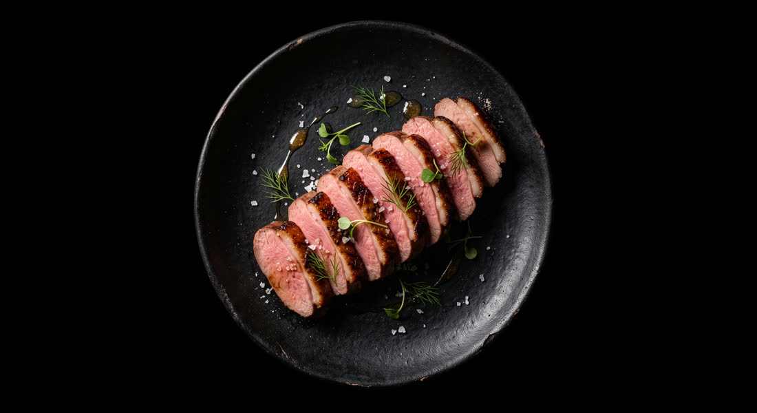 Aged duck breast, seared